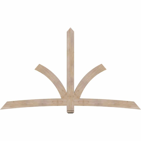 Ekena Millwork Davenport Smooth Timber Gable Bracket, Douglas Fir, 108"W x 63"H x 3 1/2"D x 5 1/2"F, 14/12 Pitch GBW108X63X0406DAV00SDF - main